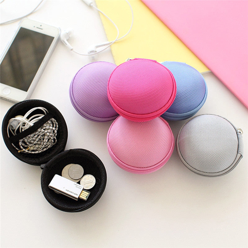 Cute Colorful Potable Earphone Case