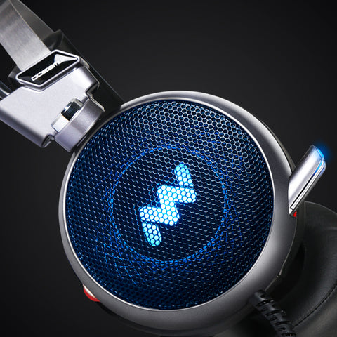 Headband Headphones with Microphone LED Light