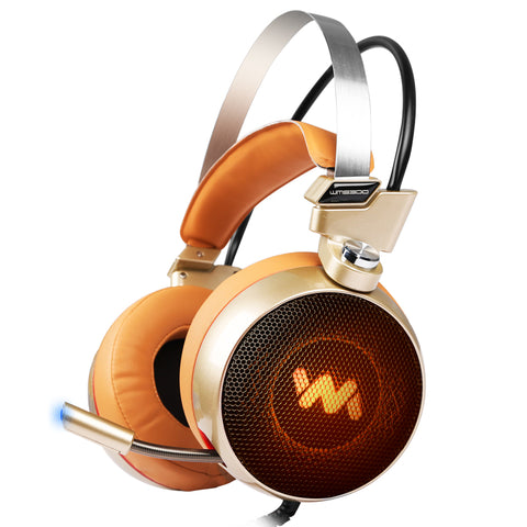 Headband Headphones with Microphone LED Light