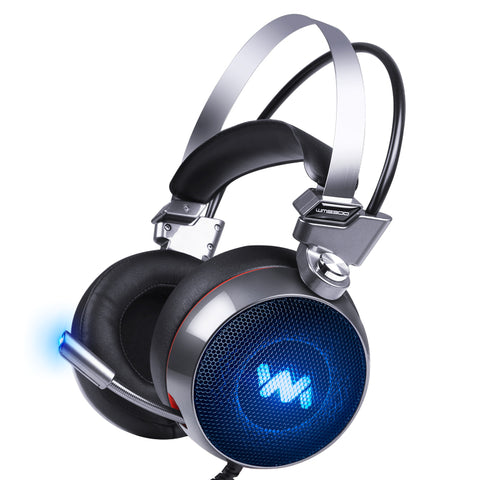 Headband Headphones with Microphone LED Light