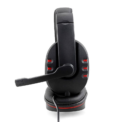 Leather Computer Headphones with Microphone