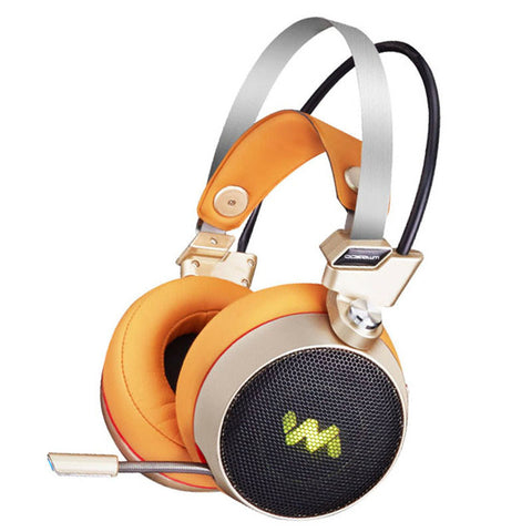 Headband Headphones with Microphone LED Light
